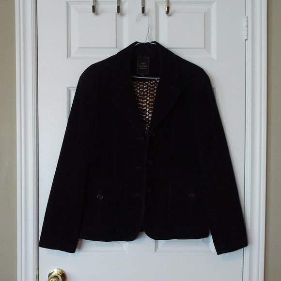Lady Hathaway Woman's Velvet Jacket ~ Chocolate Brown ~ Size Large (L) ~ EUC ~ - Picture 1 of 2